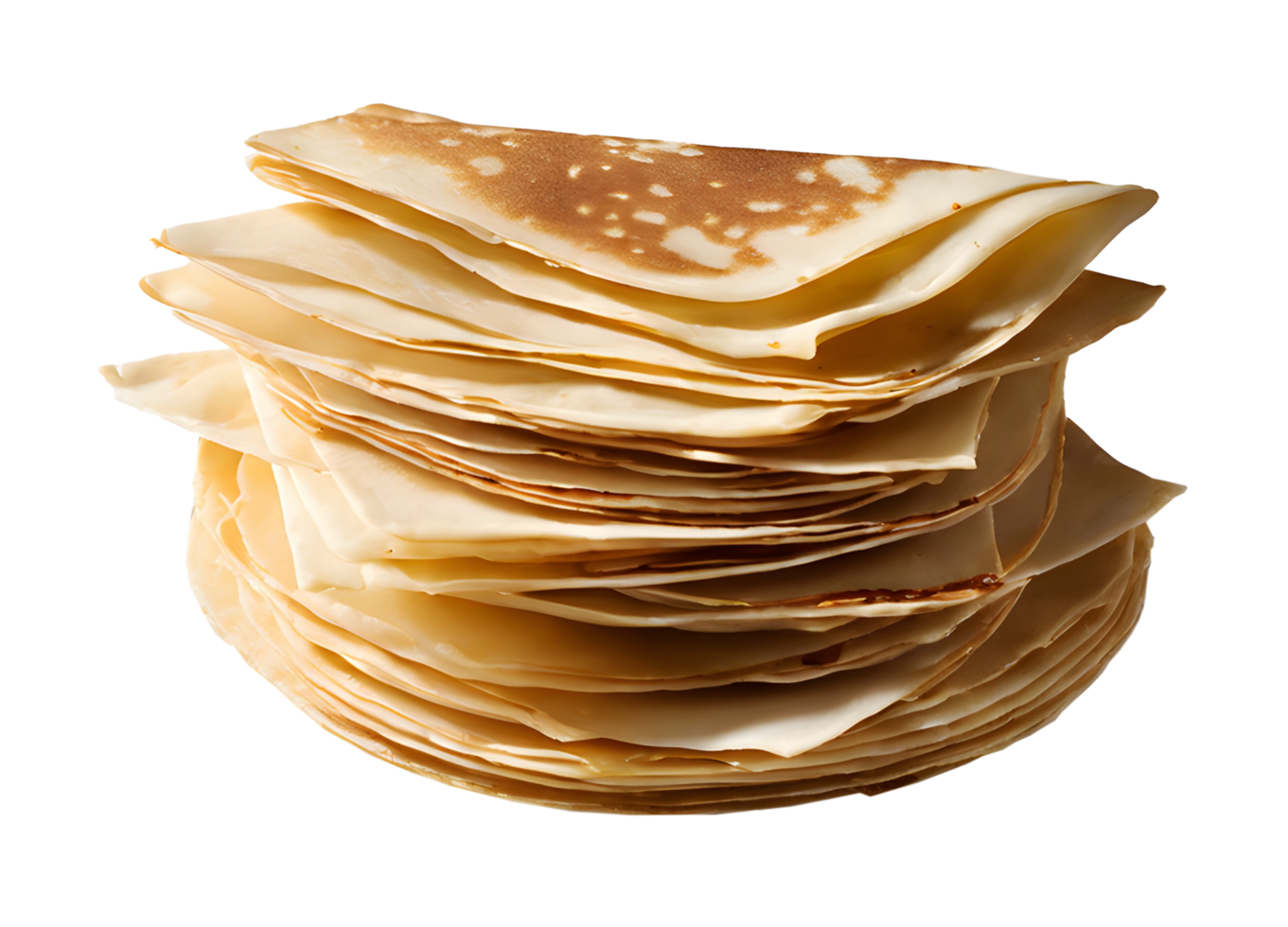 homemade bakery stack of thin crepes layer. AI-Generated png