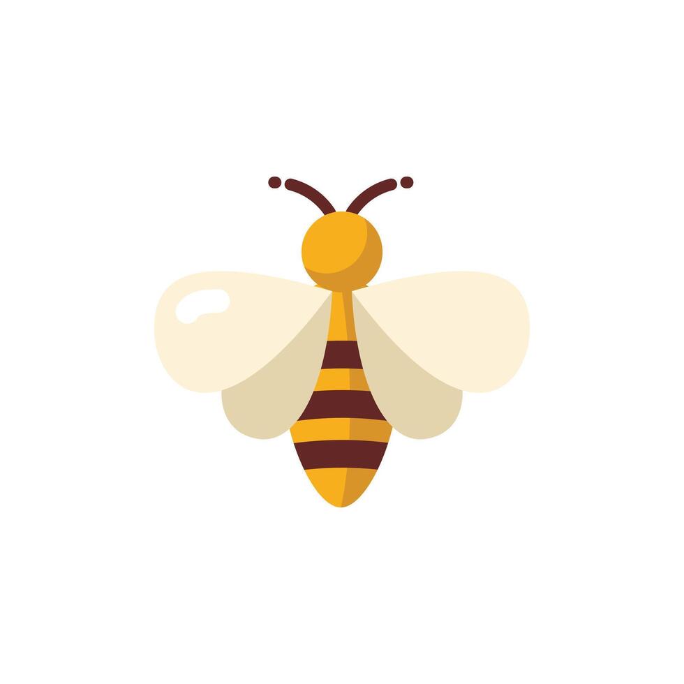 Bee Flat Icon - Autumn Season Icon Illustration Design vector
