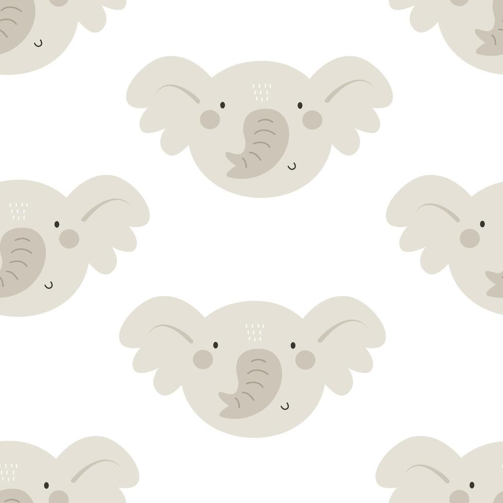 seamless pattern with cartoon koala. vector