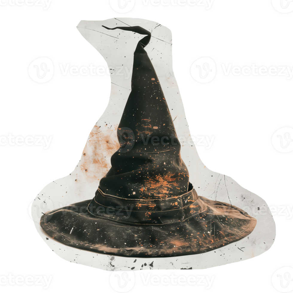 Cut out photo of halloween witch hat png