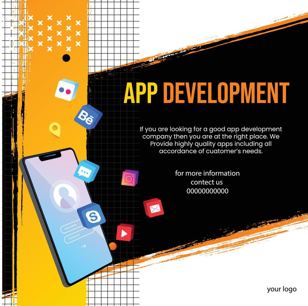 app development service post vector