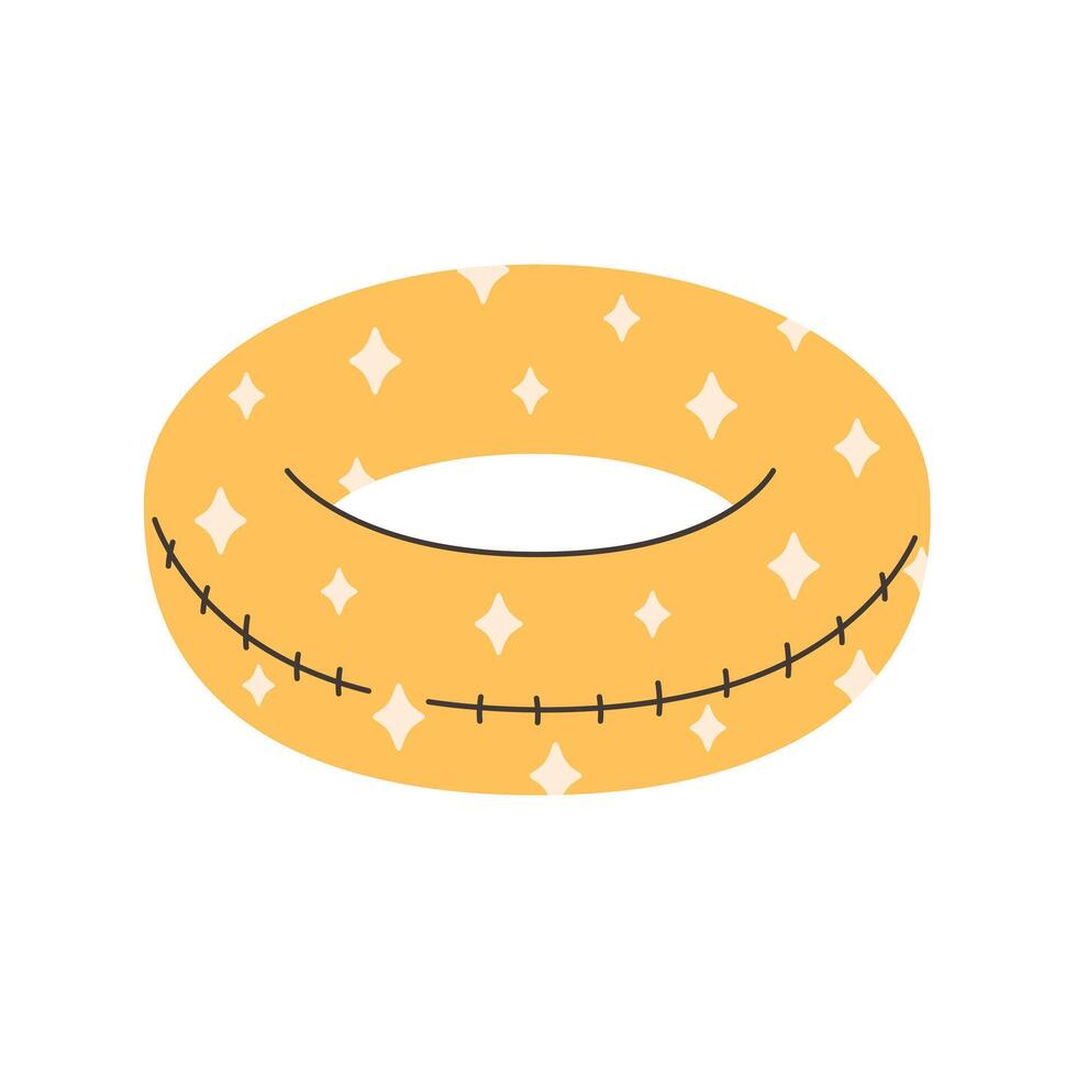 Inflatable swimming ring. Rubber ring. Summer beach vacation. Inflatable pool toy. vector