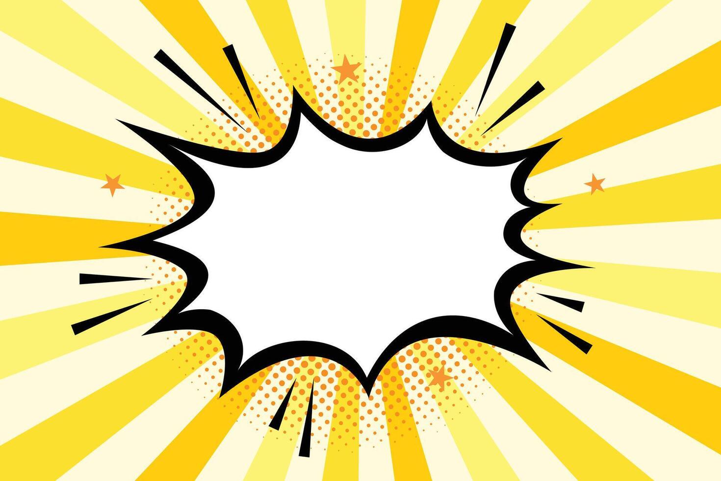 Comic speech bubble with halftone shadow, pop art style. vector