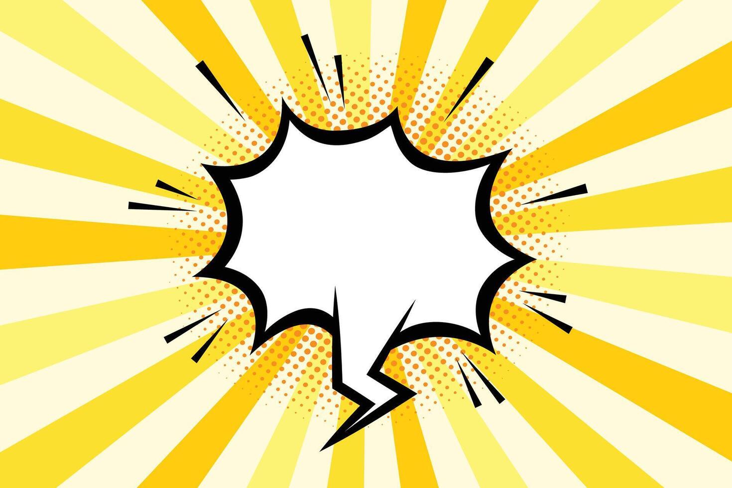 Comic speech bubble with halftone shadow, pop art style. vector