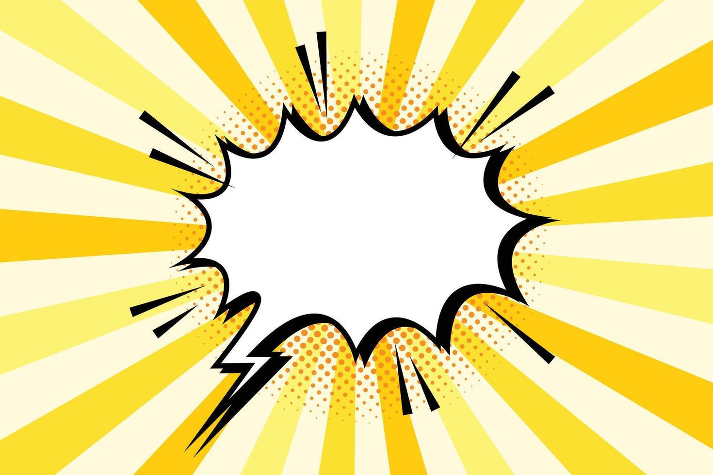 Comic speech bubble with halftone shadow, pop art style. vector