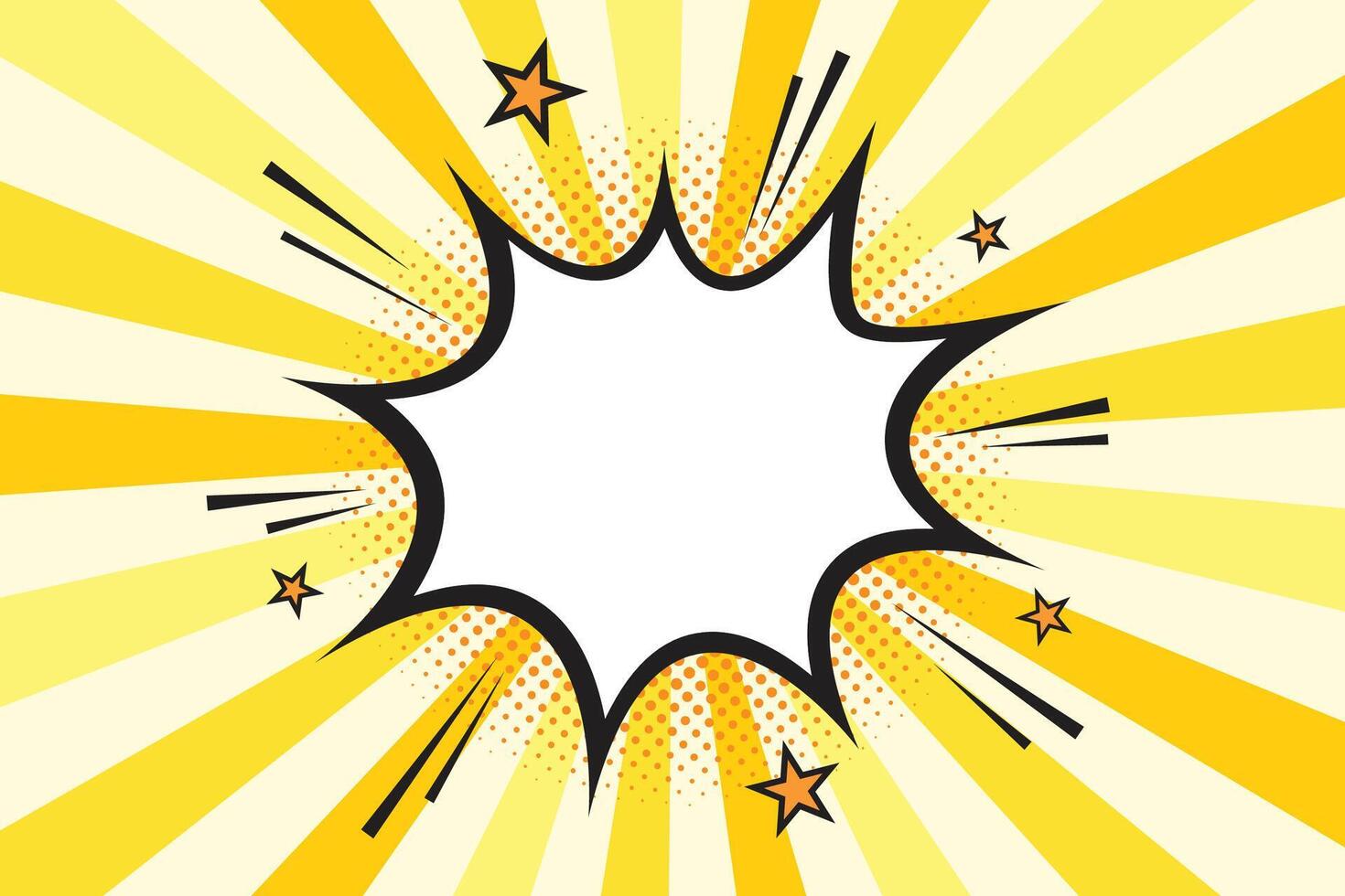 Comic speech bubble with halftone shadow, pop art style. vector