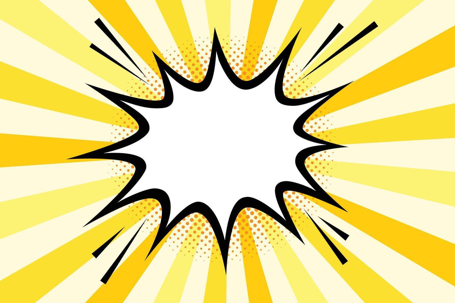Comic speech bubble with halftone shadow, pop art style. vector