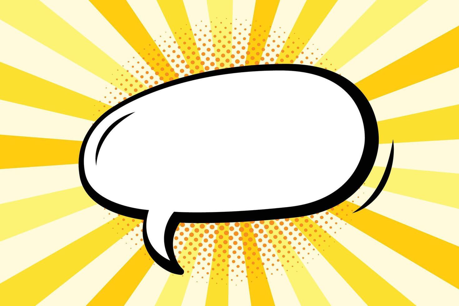 Comic speech bubble with halftone shadow, pop art style. vector