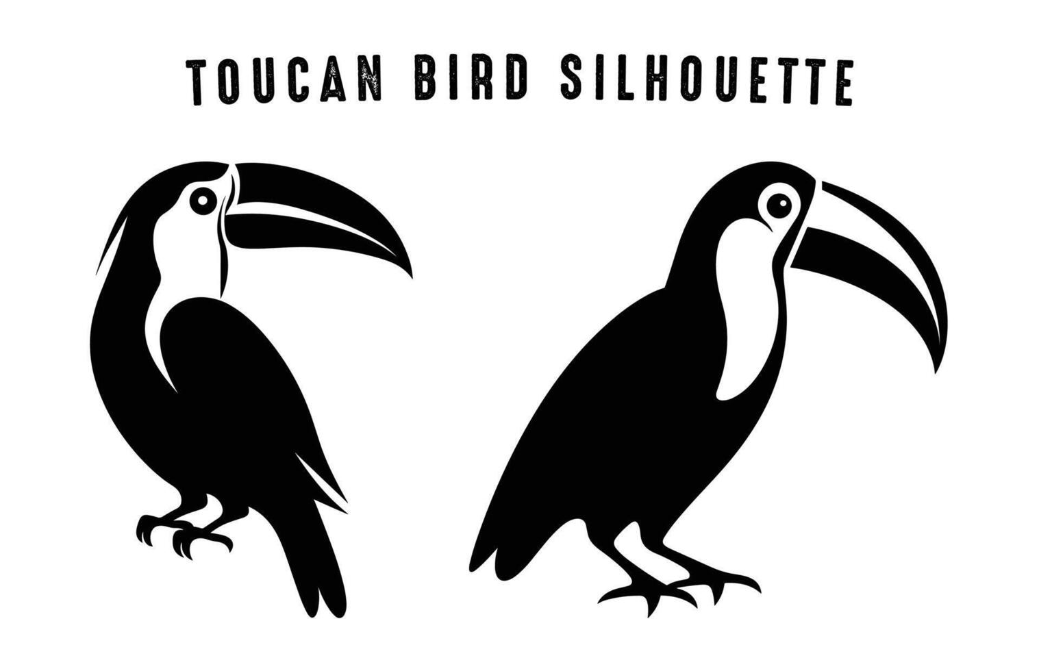 Toucan Birds Silhouettes Clip art, Toucan Bird black Silhouette vector