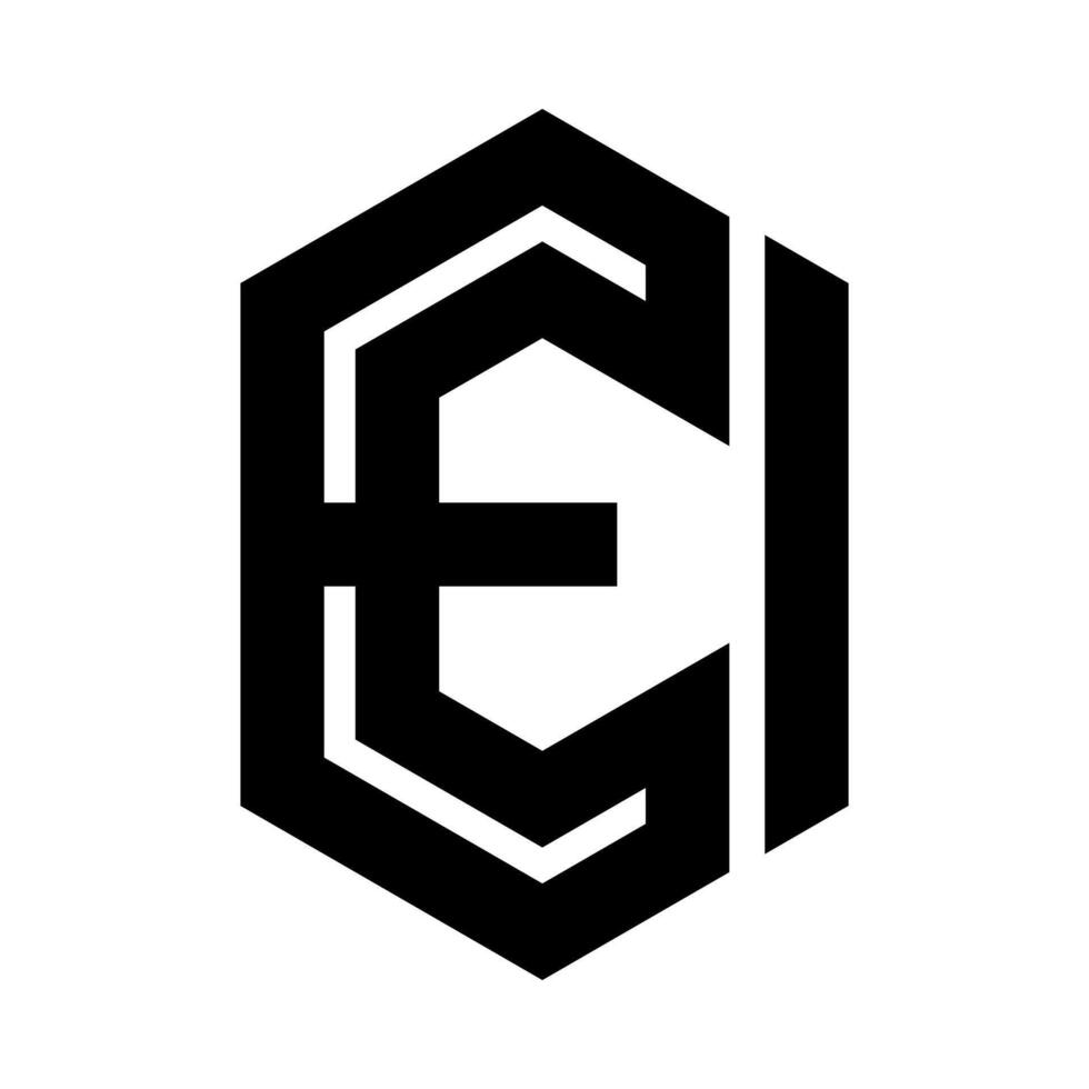 E monogram creative letter logo design vector