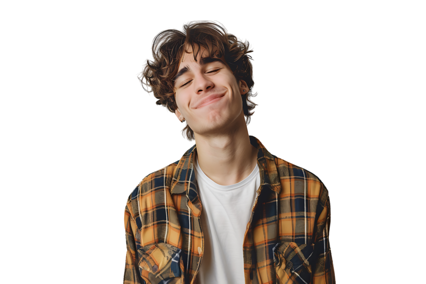Studio shot of young man winking on isolated transparent background png