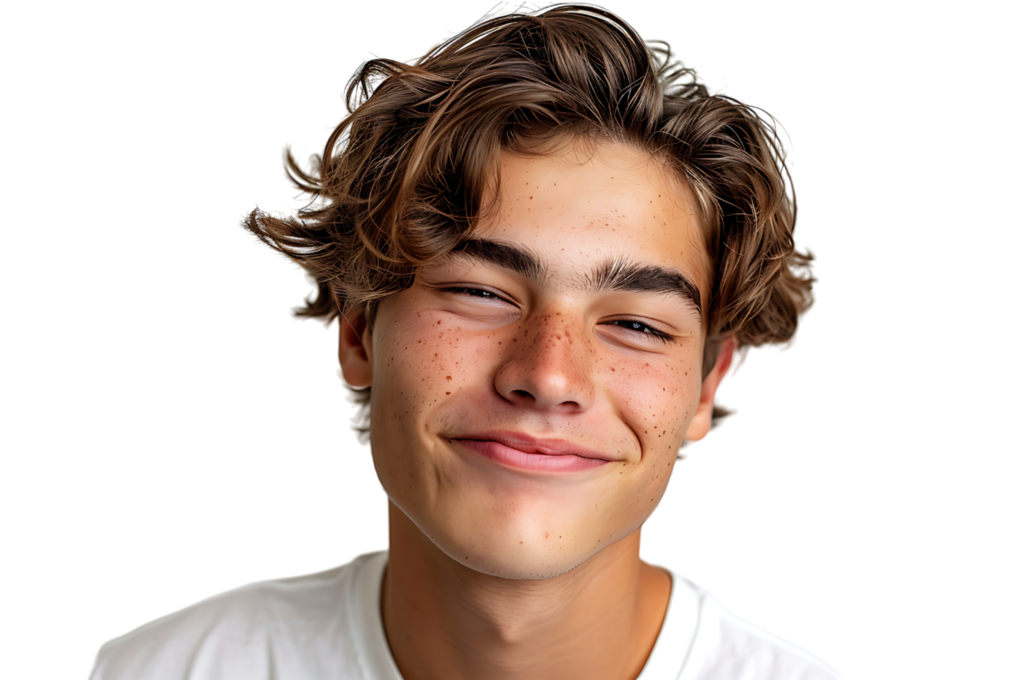 Studio shot of young man winking on isolated transparent background png