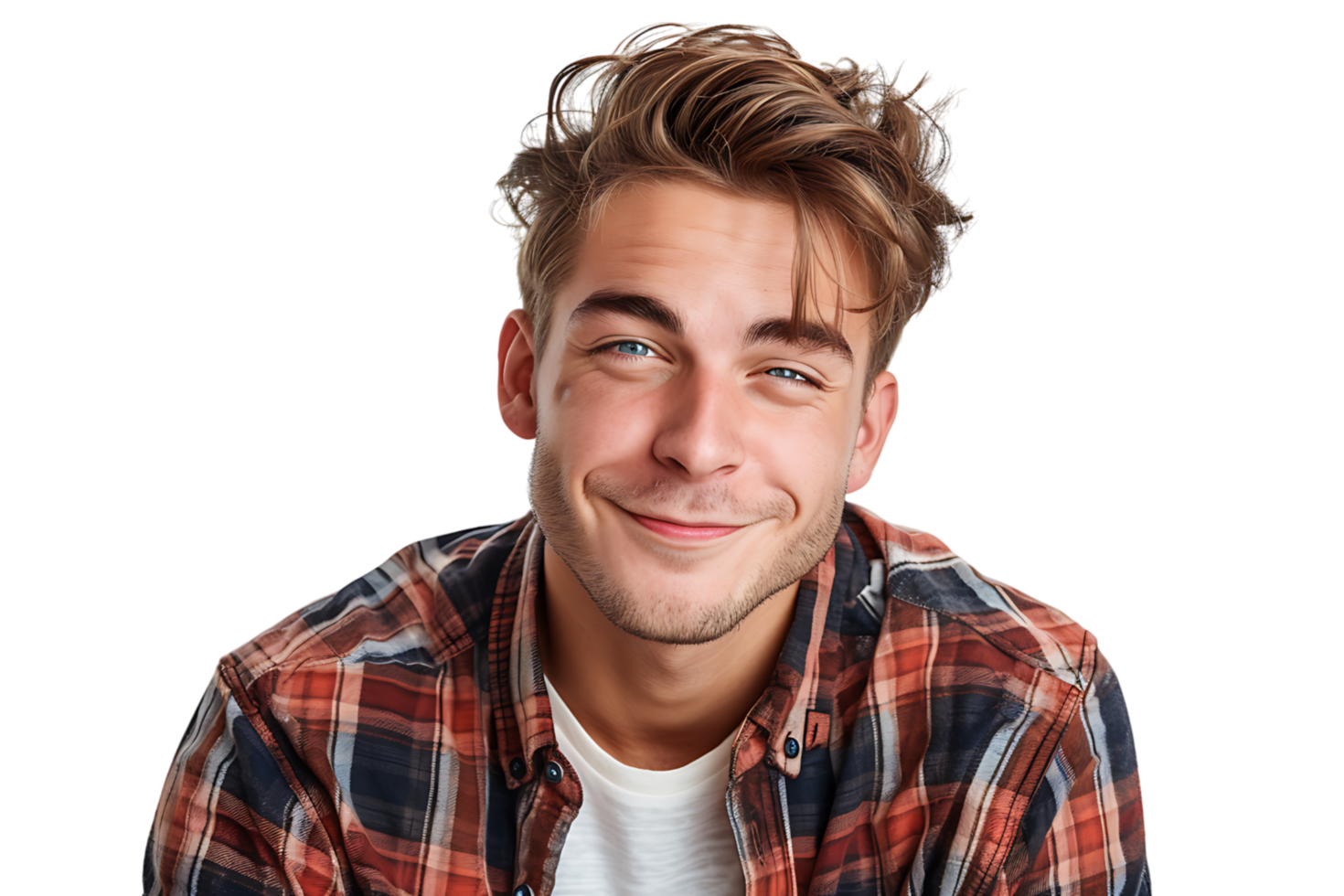 Studio shot of young man winking on isolated transparent background png