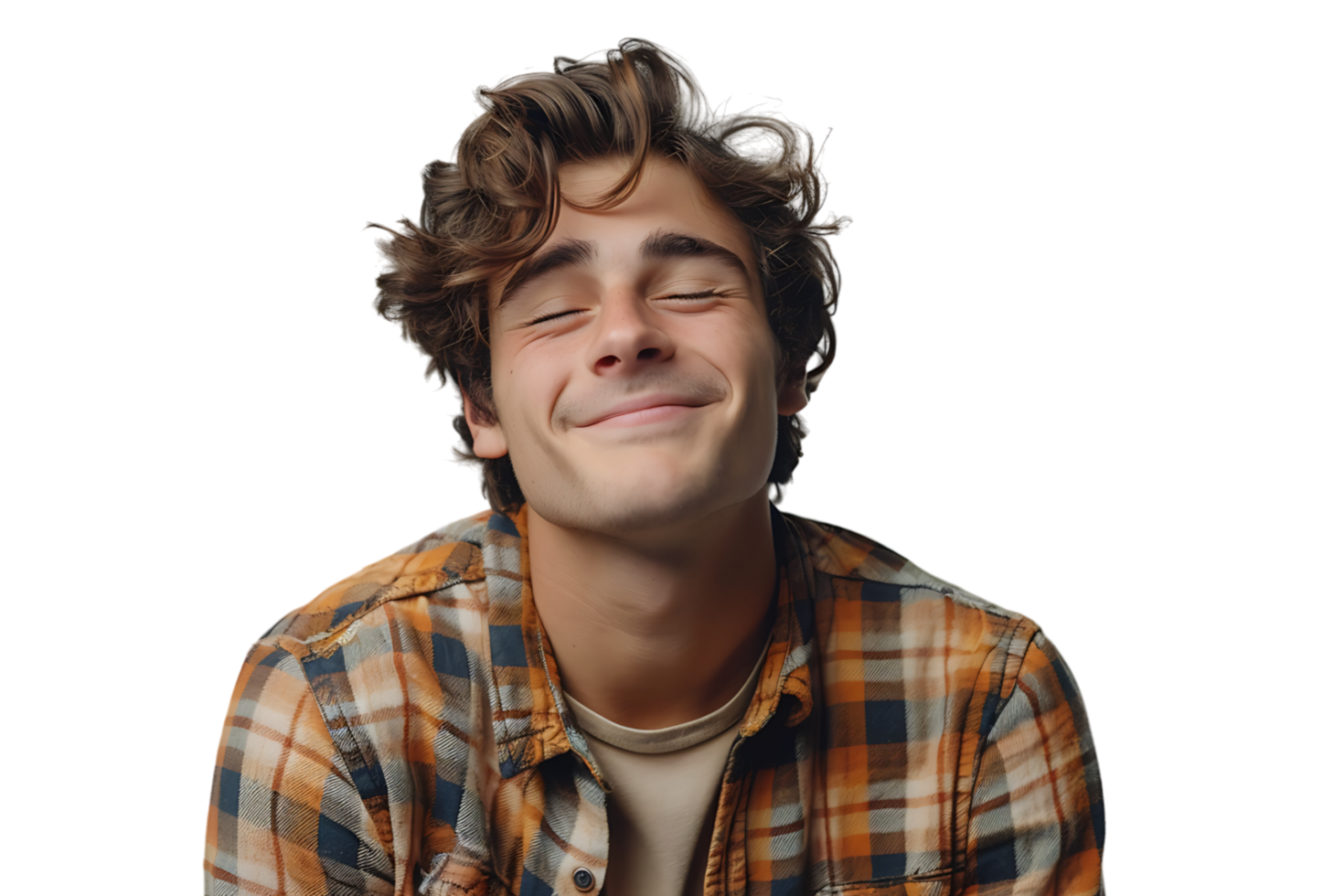 Studio shot of young man winking on isolated transparent background png