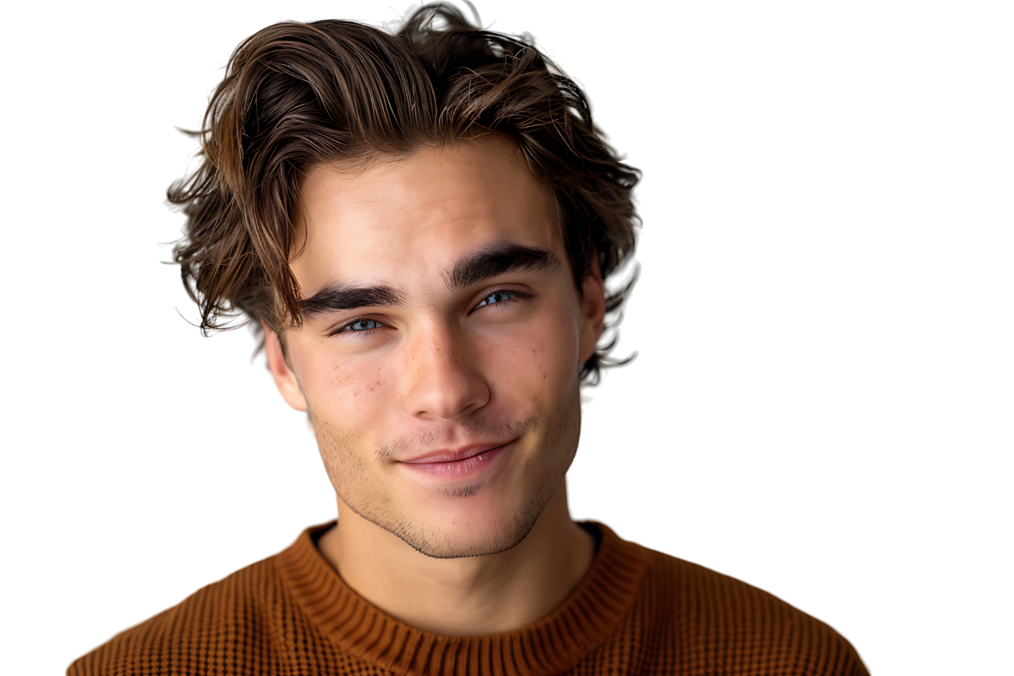 Studio shot of young man winking on isolated transparent background png