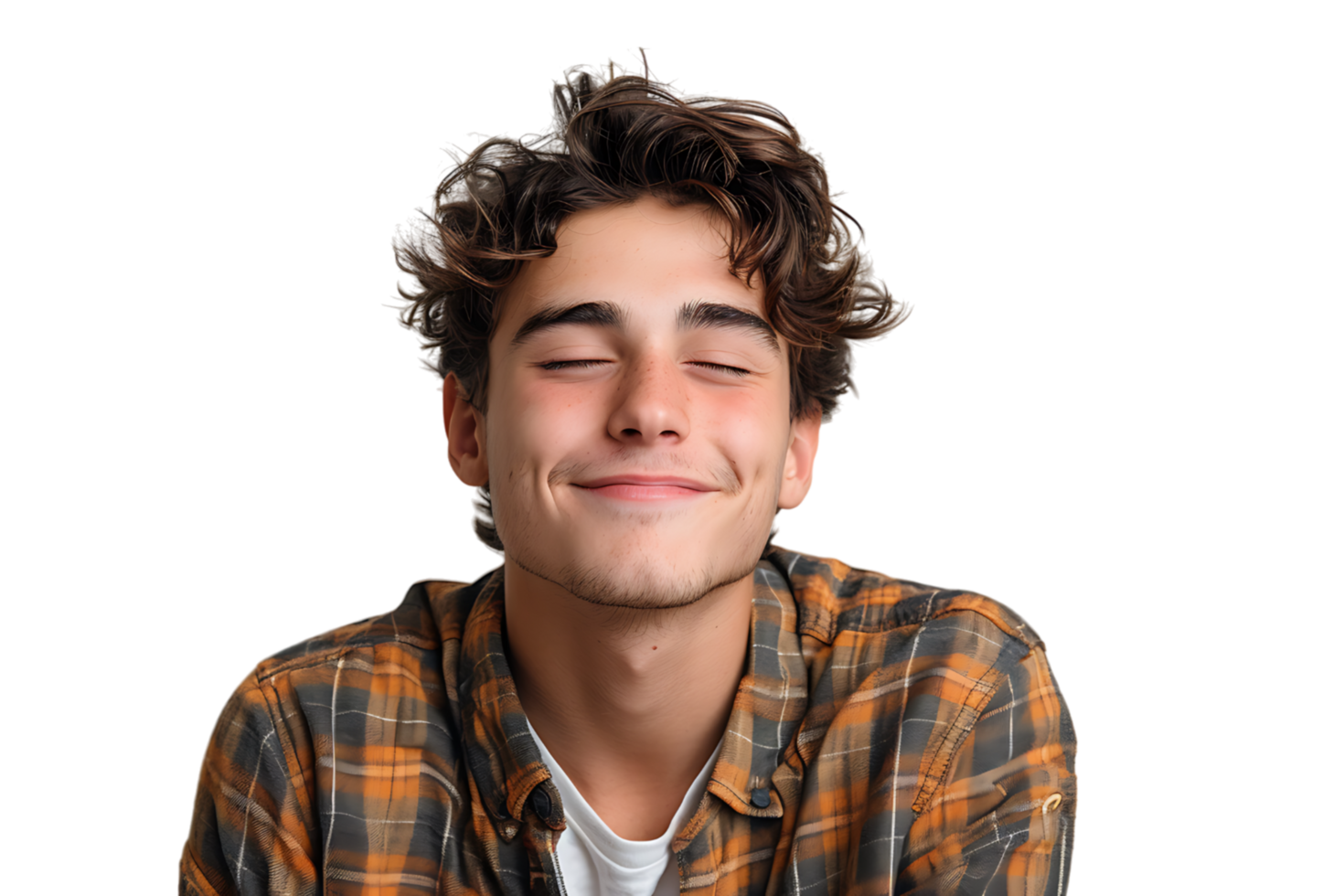 Studio shot of young man winking on isolated transparent background png