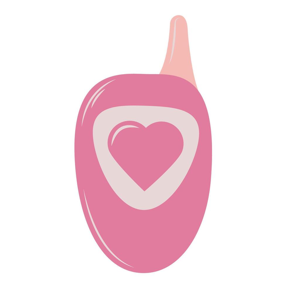 Pink retro cellphone in flat style, doll aesthetic. sketch illustration isolated on white background. Cute Design elements. vector