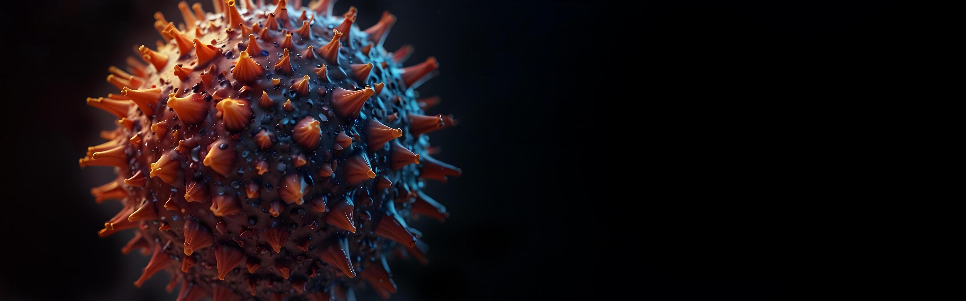 Molecule of The human immunodeficiency virus, AIDS virus on black background,copyspace. photo