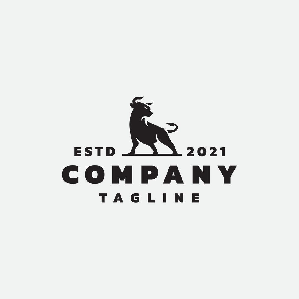 bull logo design vector