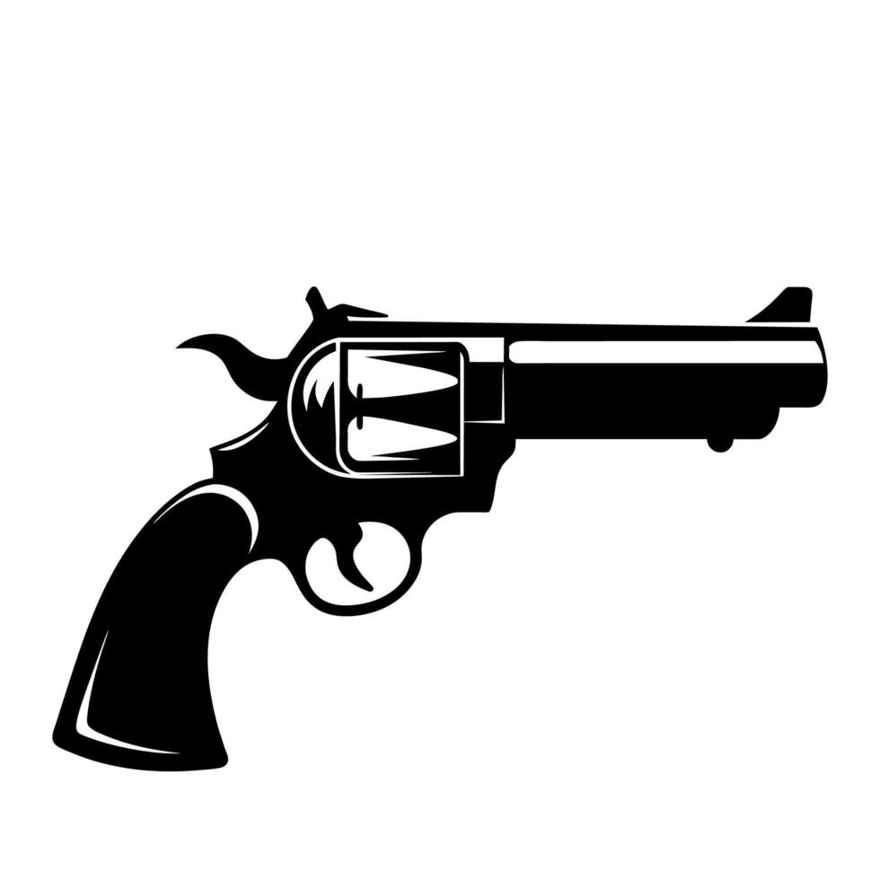 Revolver gun icon. Simple illustration of Revolver gun icon. Western concept. vector