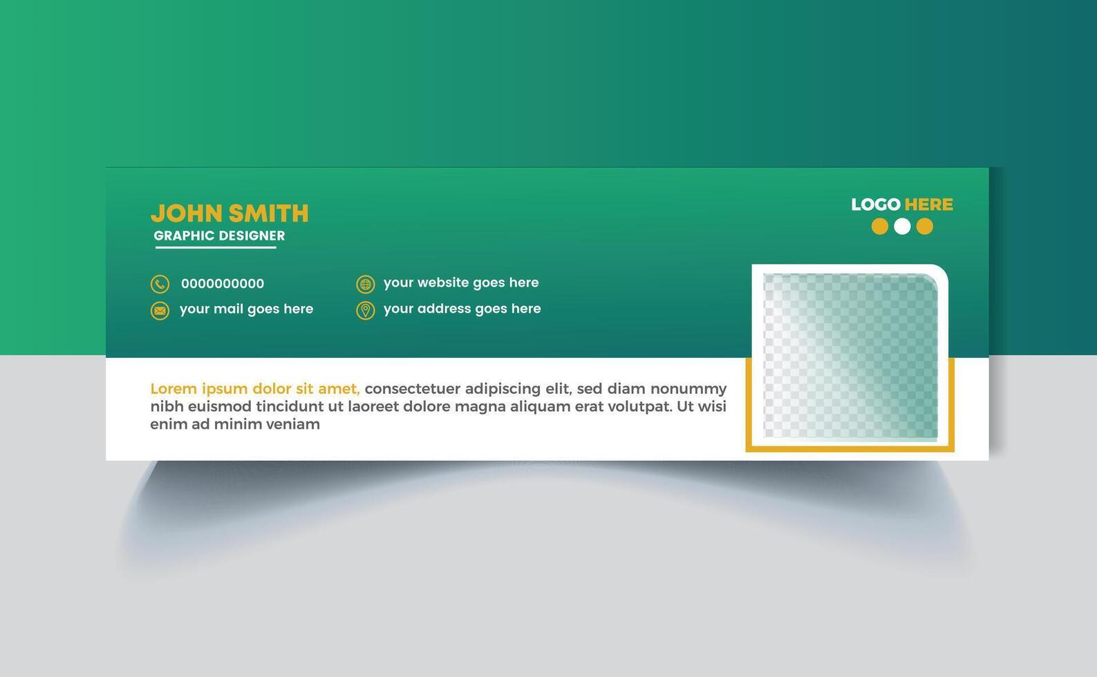 Email signature Design or email footer Design Pro SVG vector