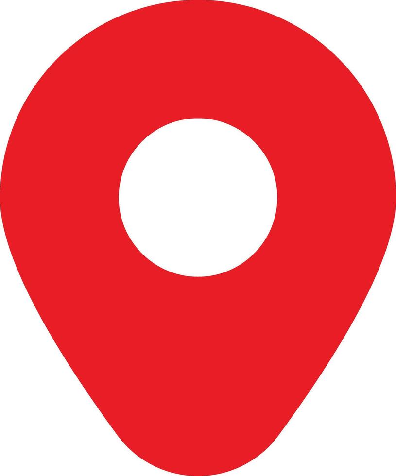 Flat Red Modern Location Icon download vector