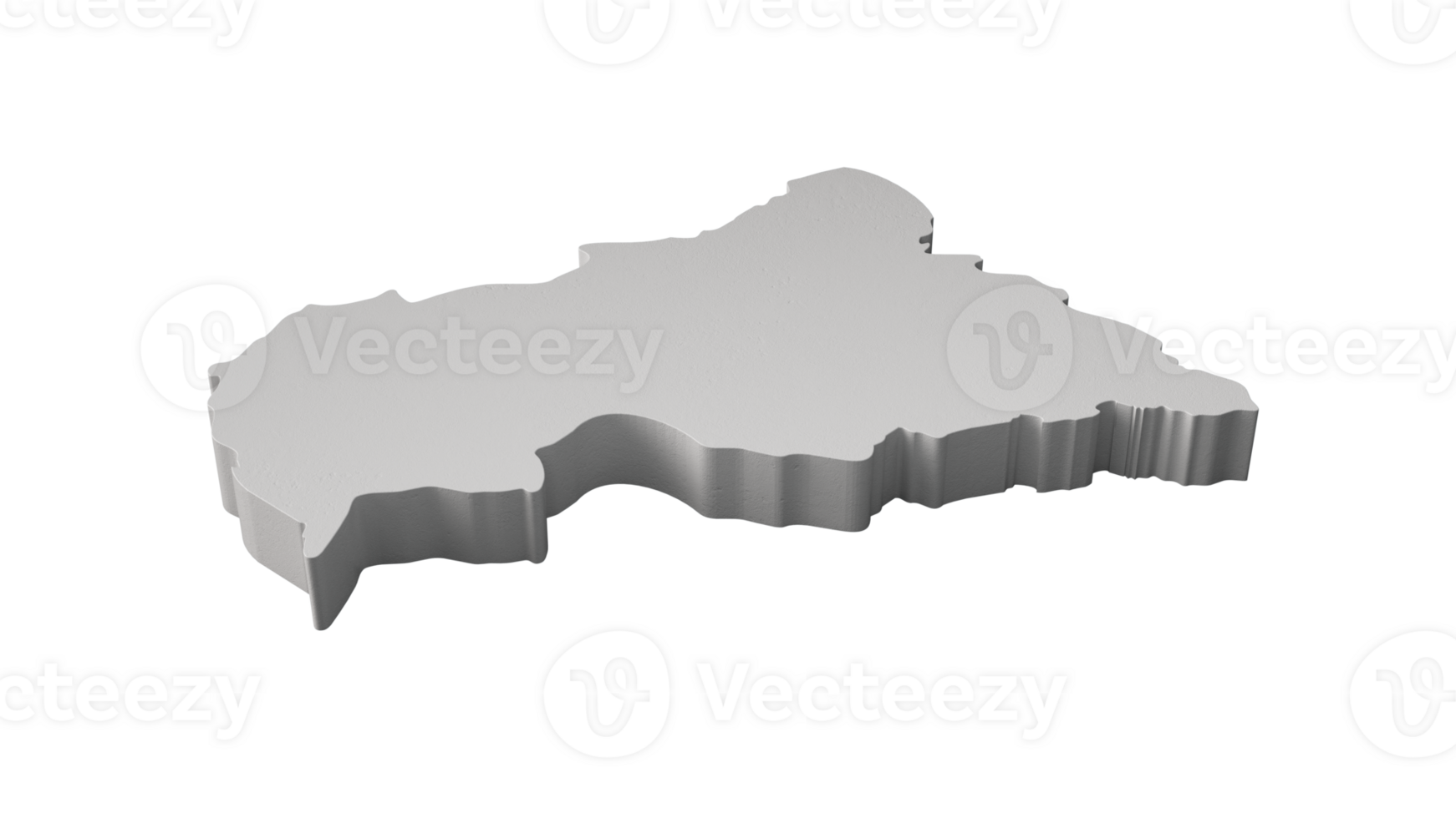 Central African 3D map Geography Cartography and topology 3D illustration png