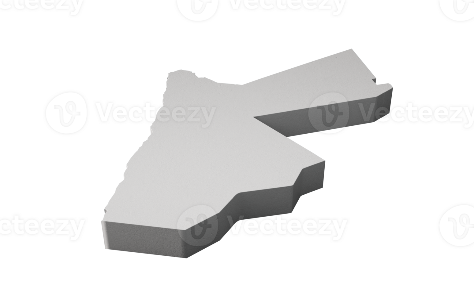 Jordânia 3d mapa geografia cartografia e topologia 3d ilustração png