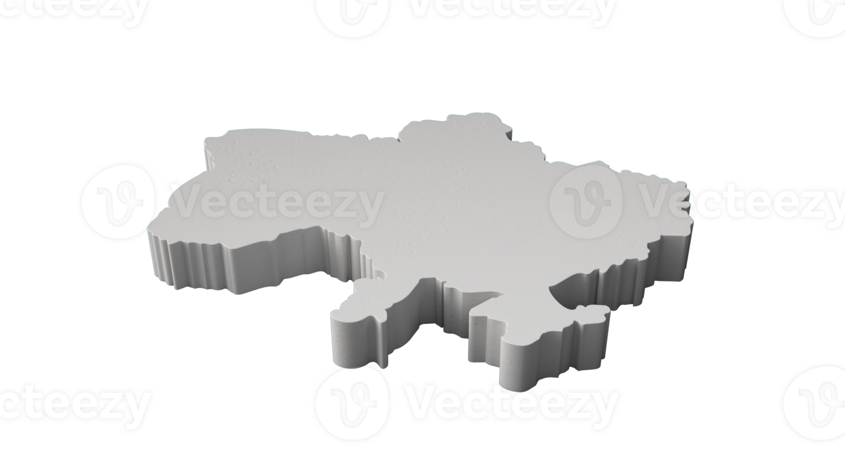Map of Ukraine in Europe 3d illustration png