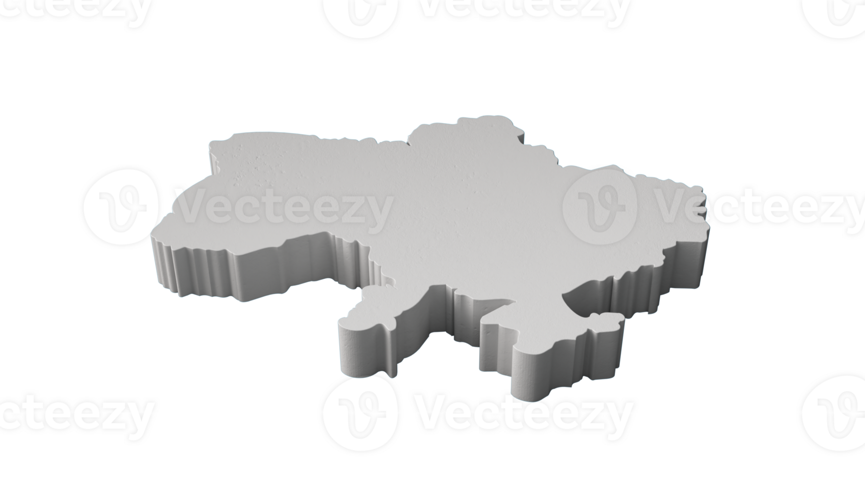 mapa de Ucrania en Europa 3d ilustración png