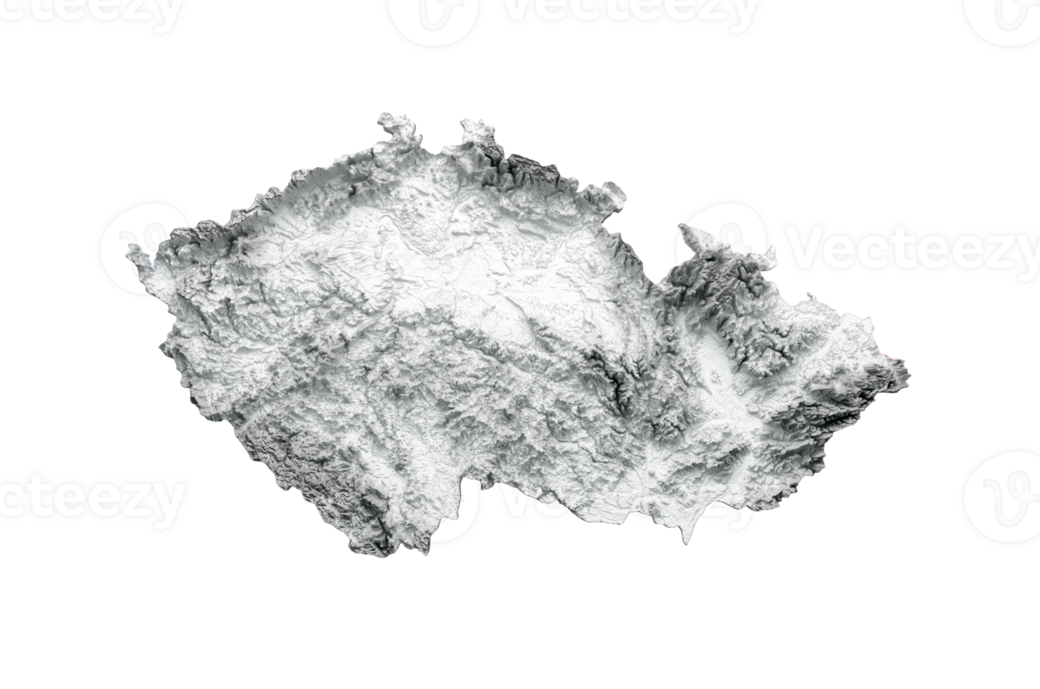 Chequia mapa checo república bandera sombreado alivio color altura mapa 3d ilustración png