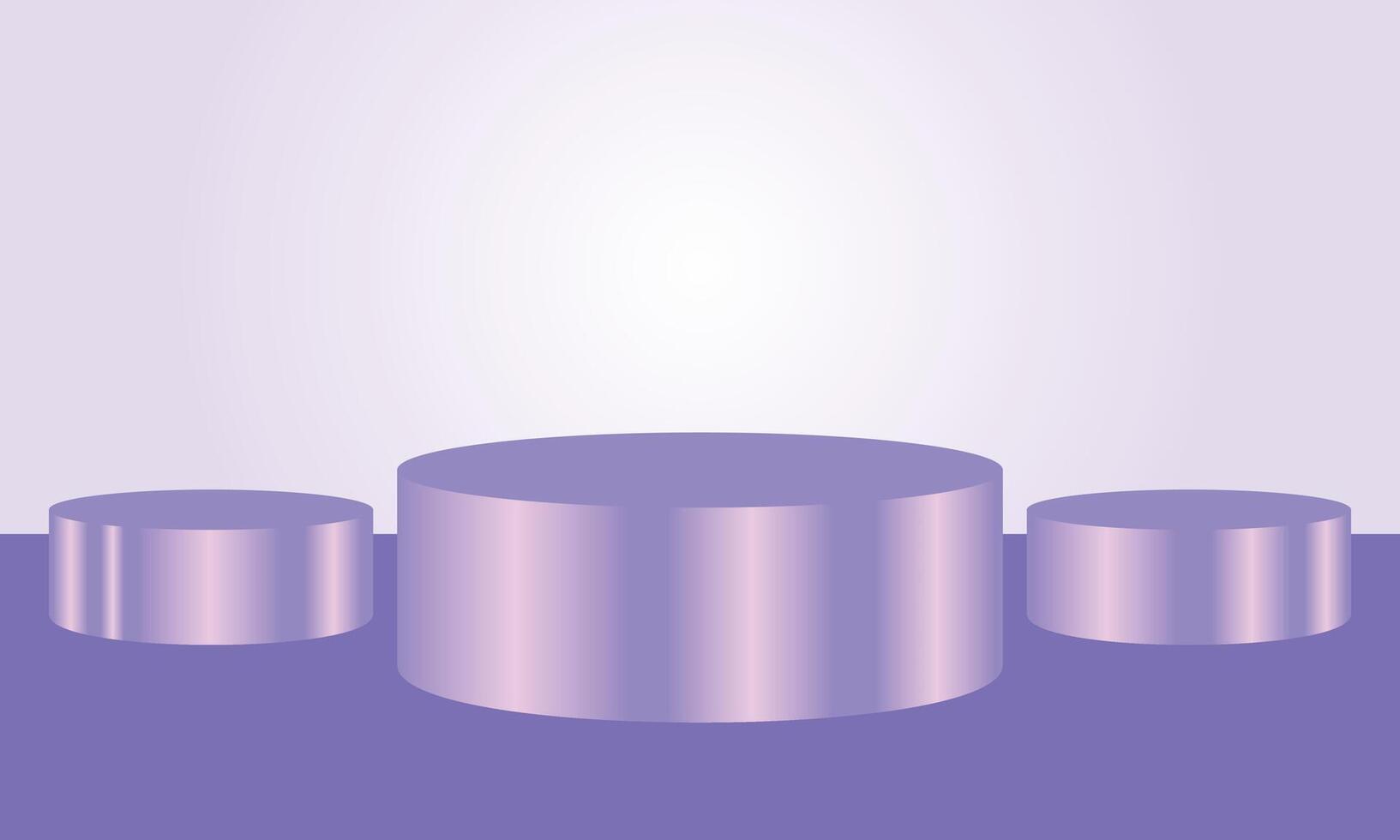 Purple 3d podium background template. For presentation, product branding, or advertisement. vector