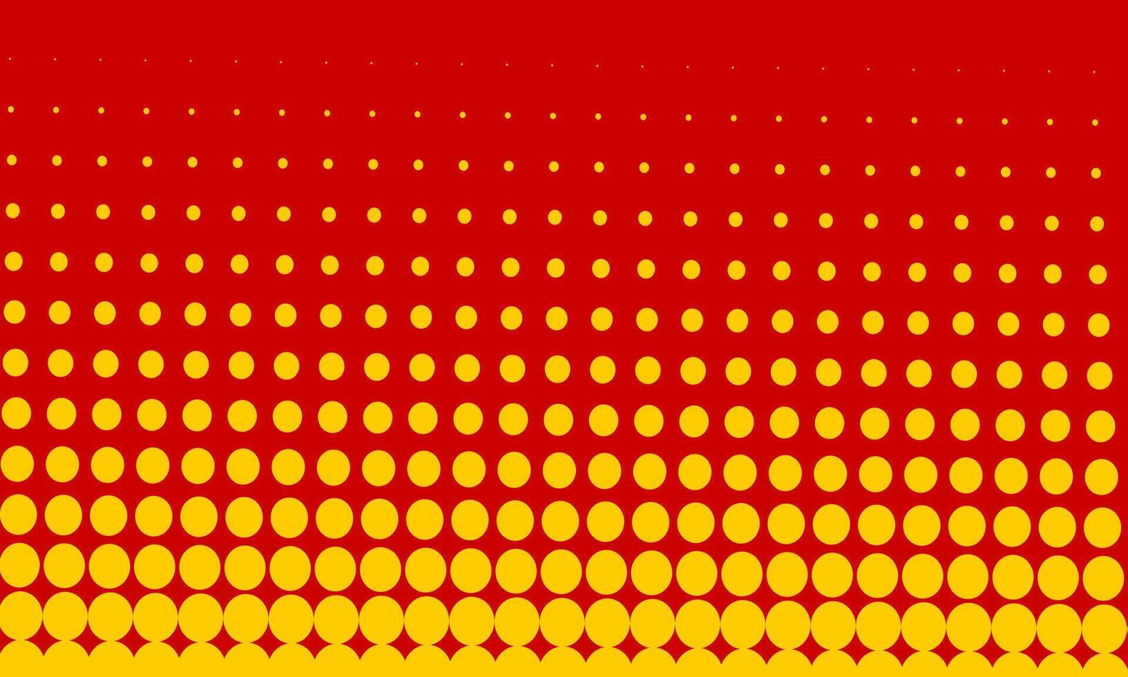 Color block yellow halftone pattern on red background vector