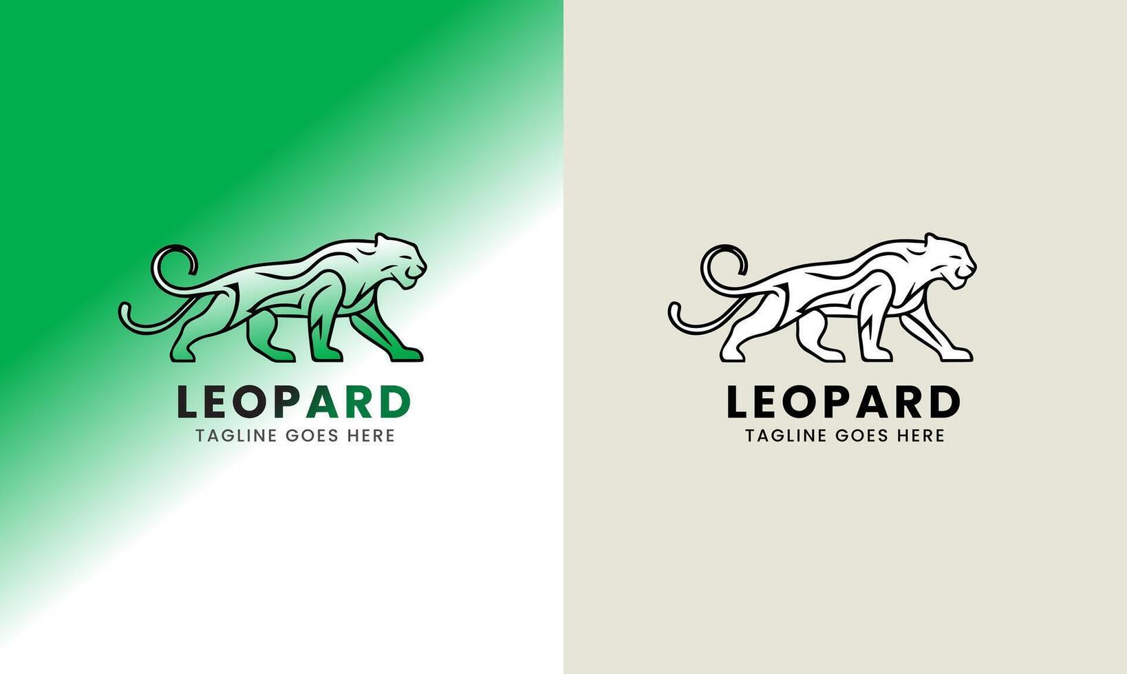 Leopard icon symbol cougar, jaguar head, cat tiger animal logo template image illustration vector