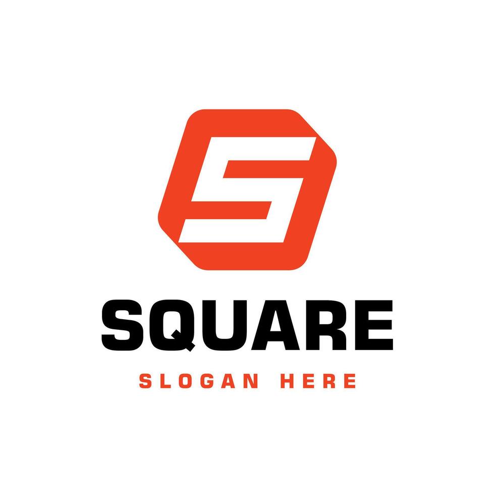 Initial Letter S Square Logo template vector