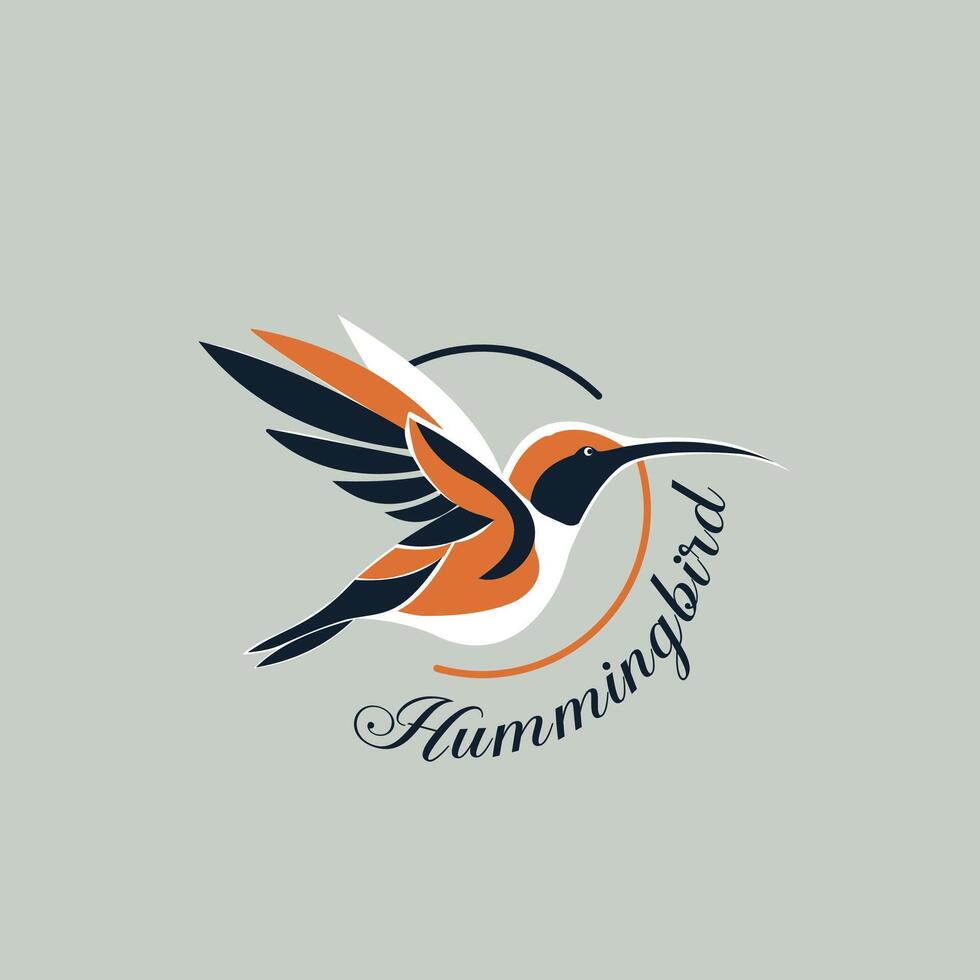 Brand logo of a bird in the style of the engraving vector