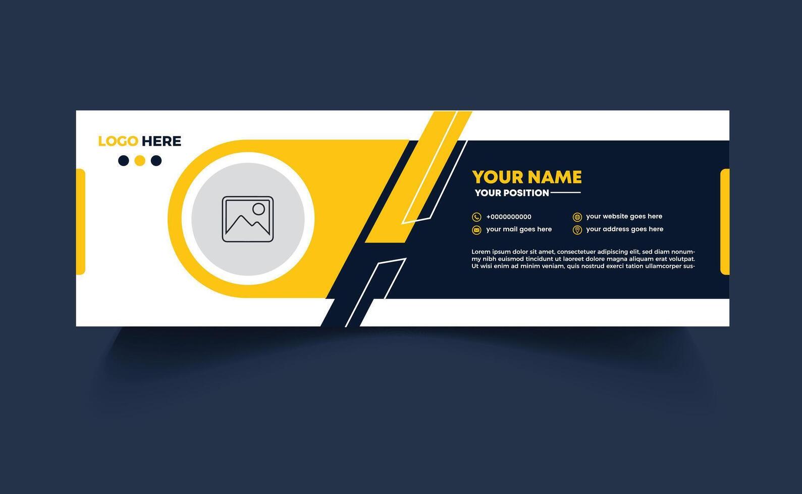 Corporate Business email signature Template Design Pro SVG vector