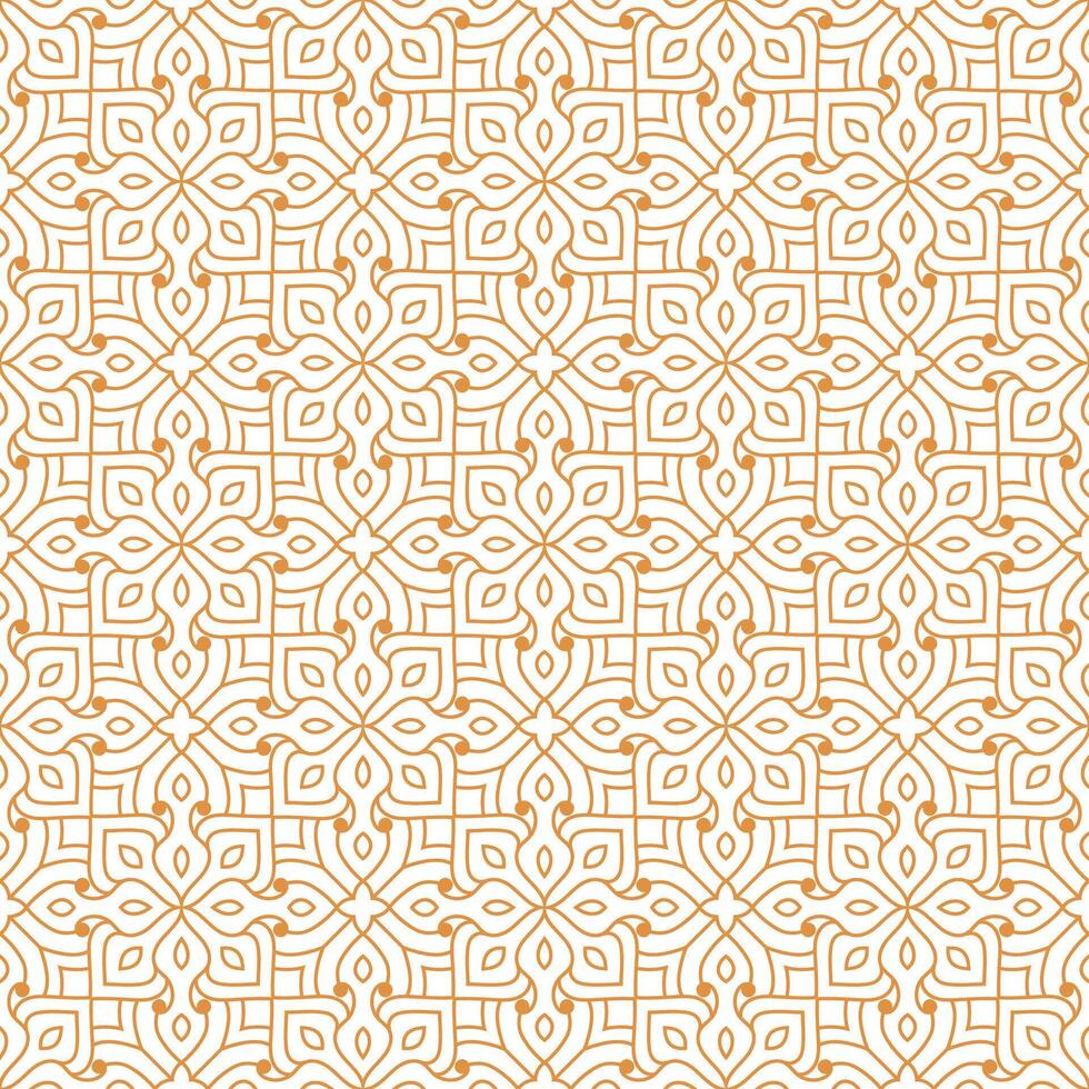 luxury seamless pattern geometric orange style for textile or invitation card template design vector