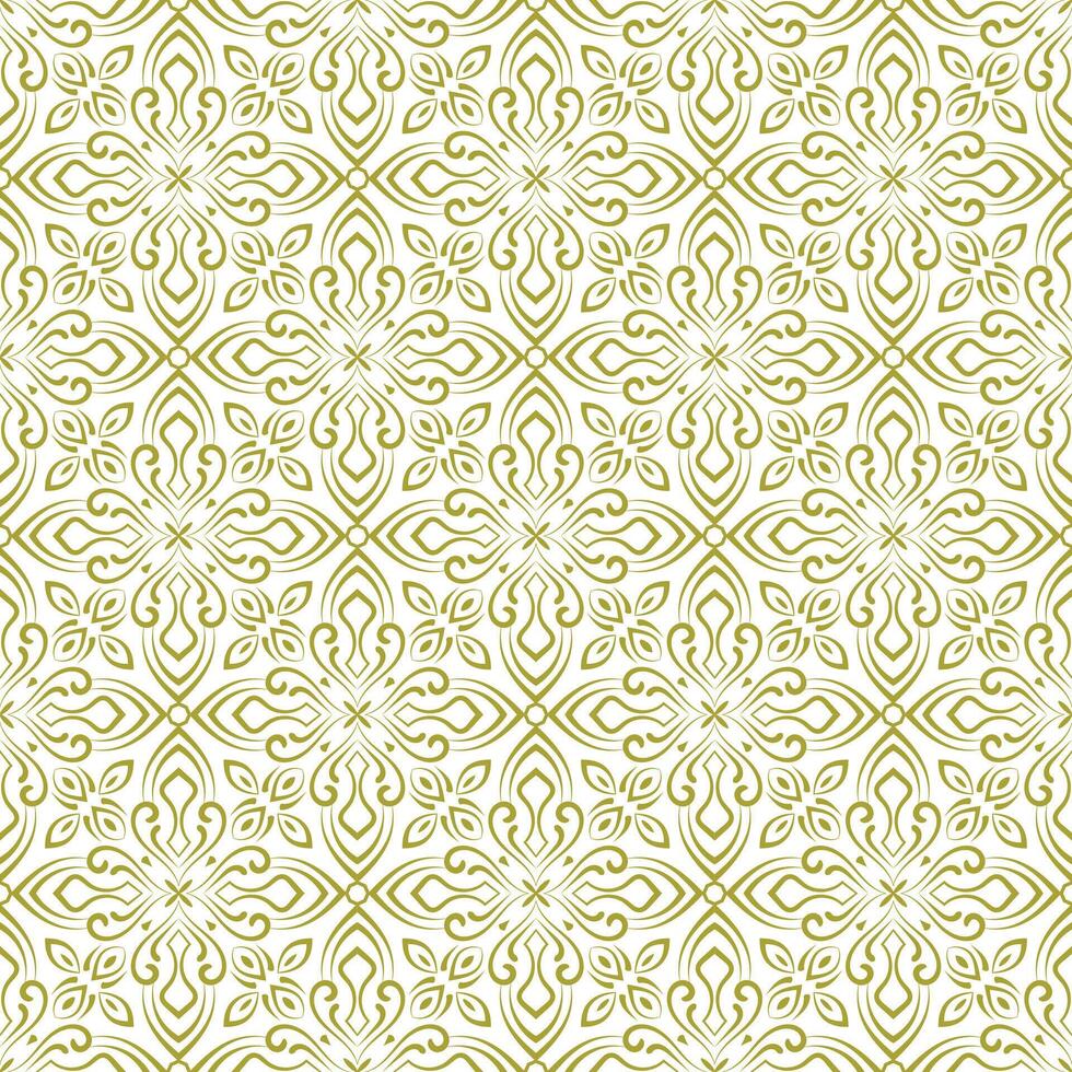 luxury seamless pattern square golden style for textile or invitation card template design vector