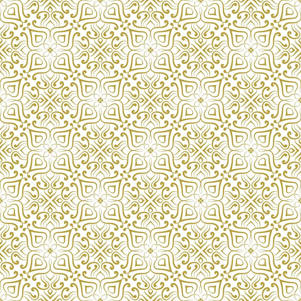 luxury seamless golden pattern decorative style for textile or invitation card template design vector