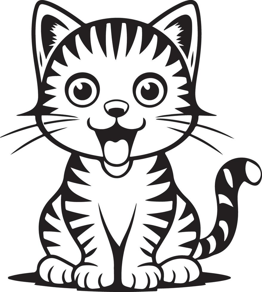 Happy Kitten cat vector
