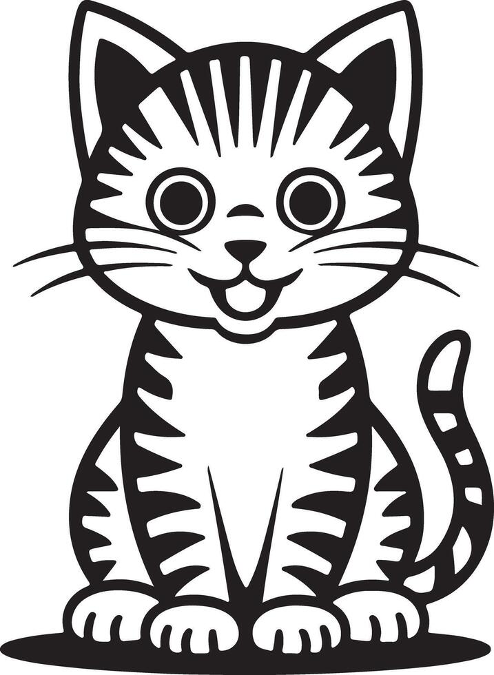 Happy Kitten cat vector