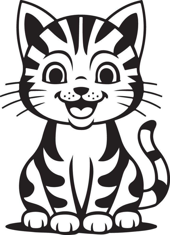 Happy Kitten cat vector