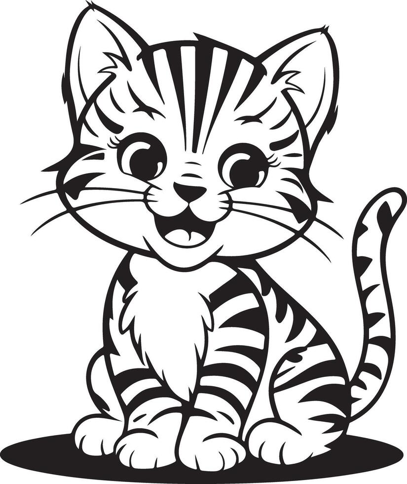 Happy Kitten cat vector