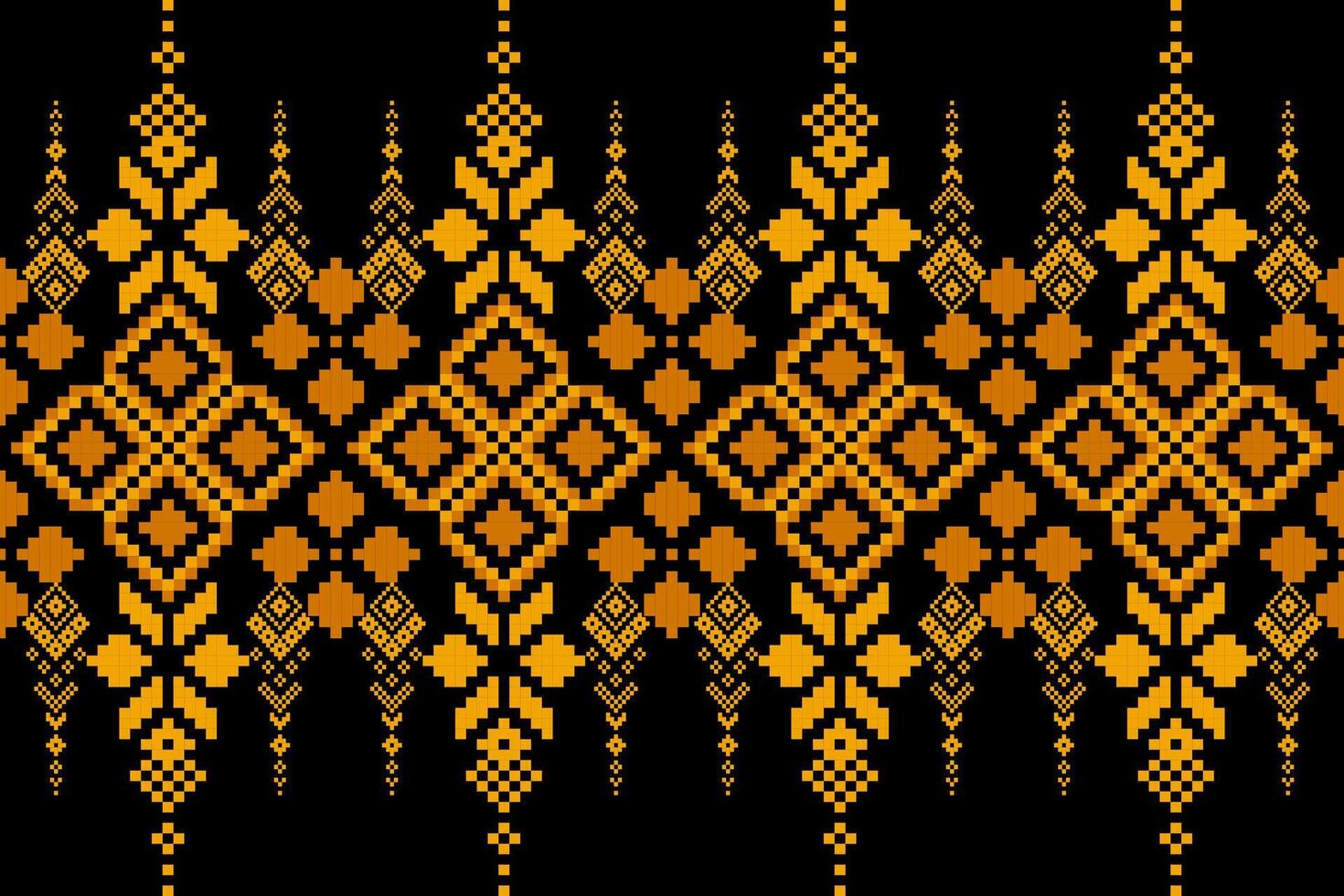 Pixel pattern ethnic oriental traditional design fabric pattern textile vector