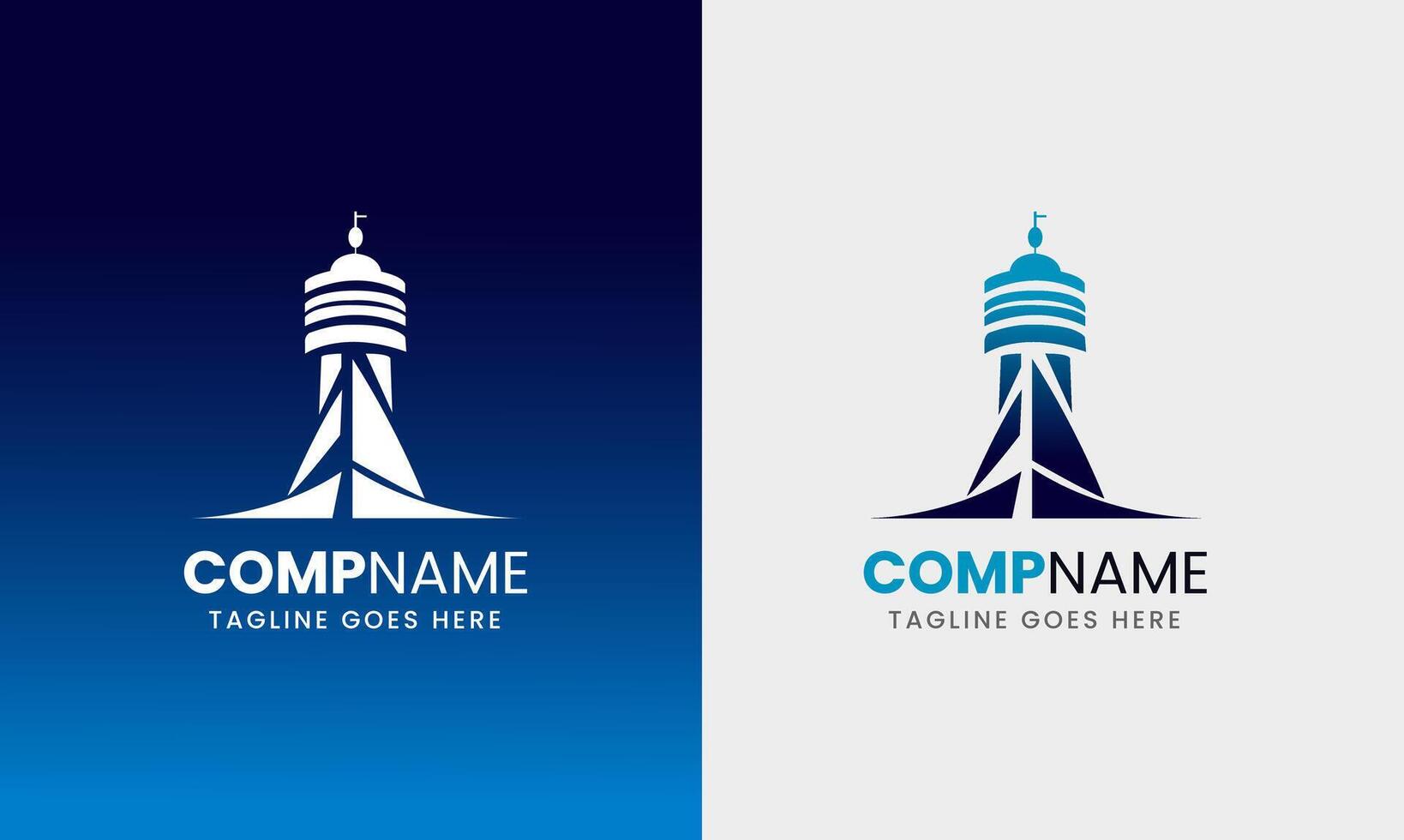 Light tower, light power house, building ocean sea natural hill icon sample design template vector