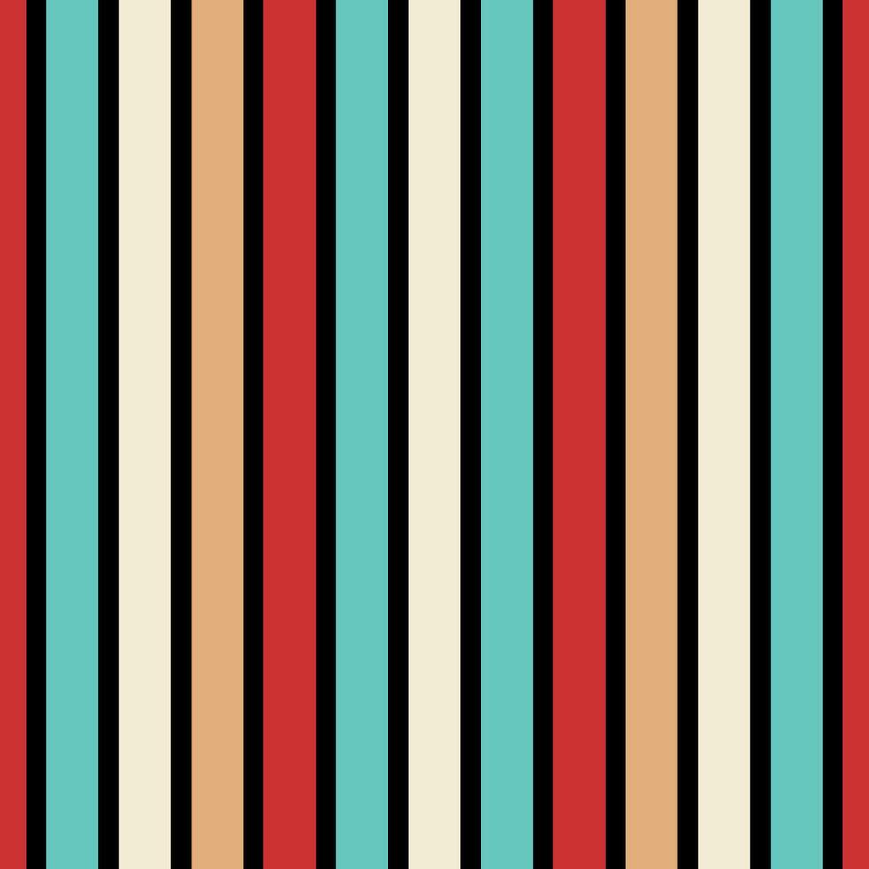A colorful striped pattern with black and white stripes vector
