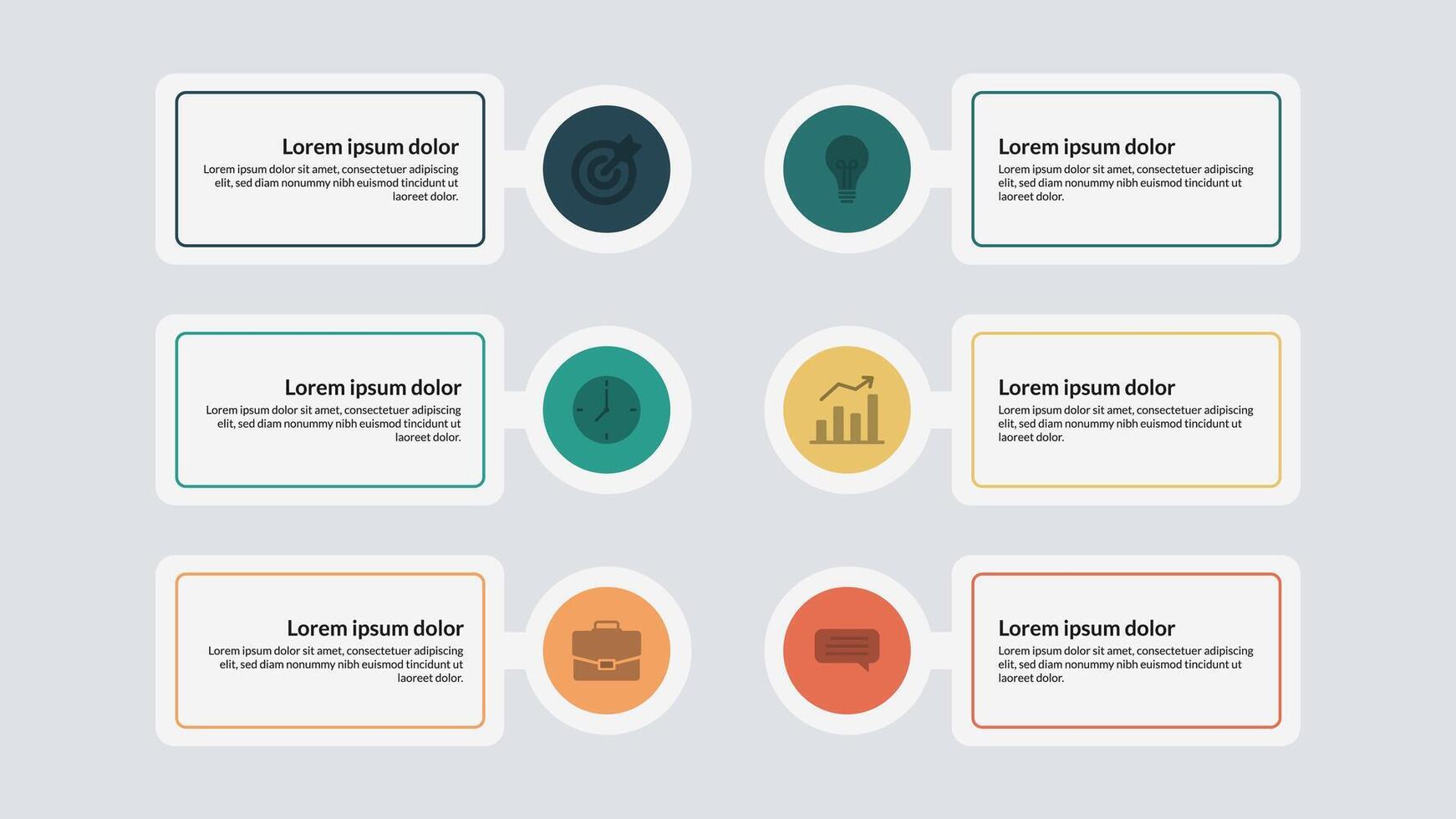 6 Step Infographic - 003 vector