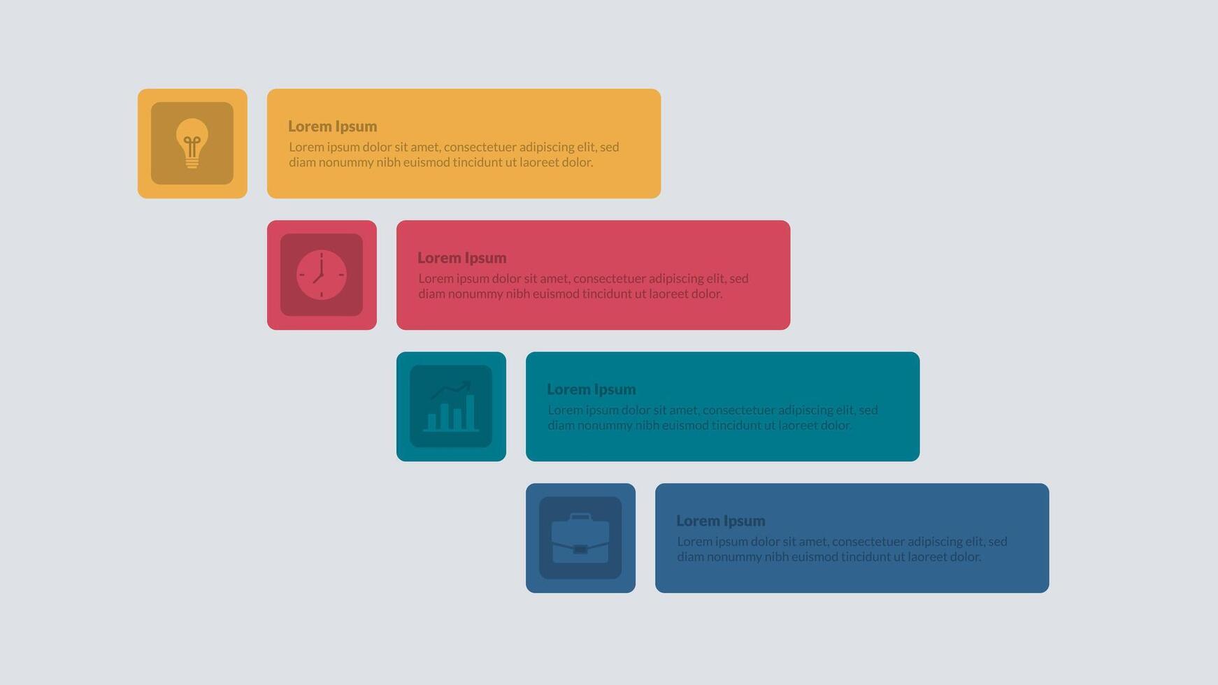 4 Step Infographic - 006 vector