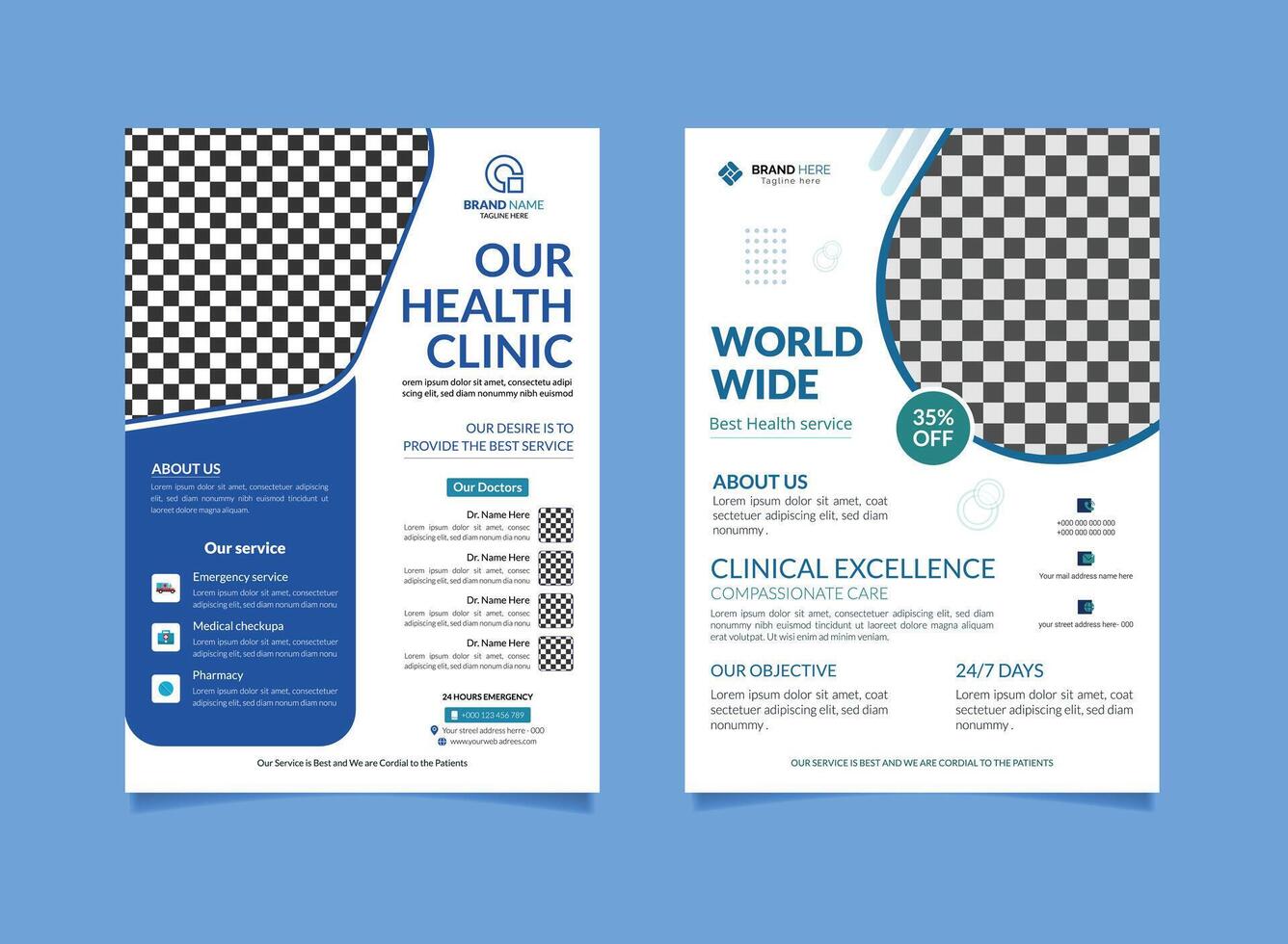 healthcare and medical Corporate flyer or poster design, Brochure Flyer Layout template design vector